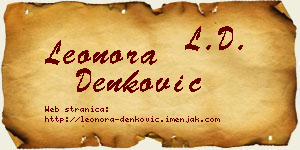 Leonora Denković vizit kartica